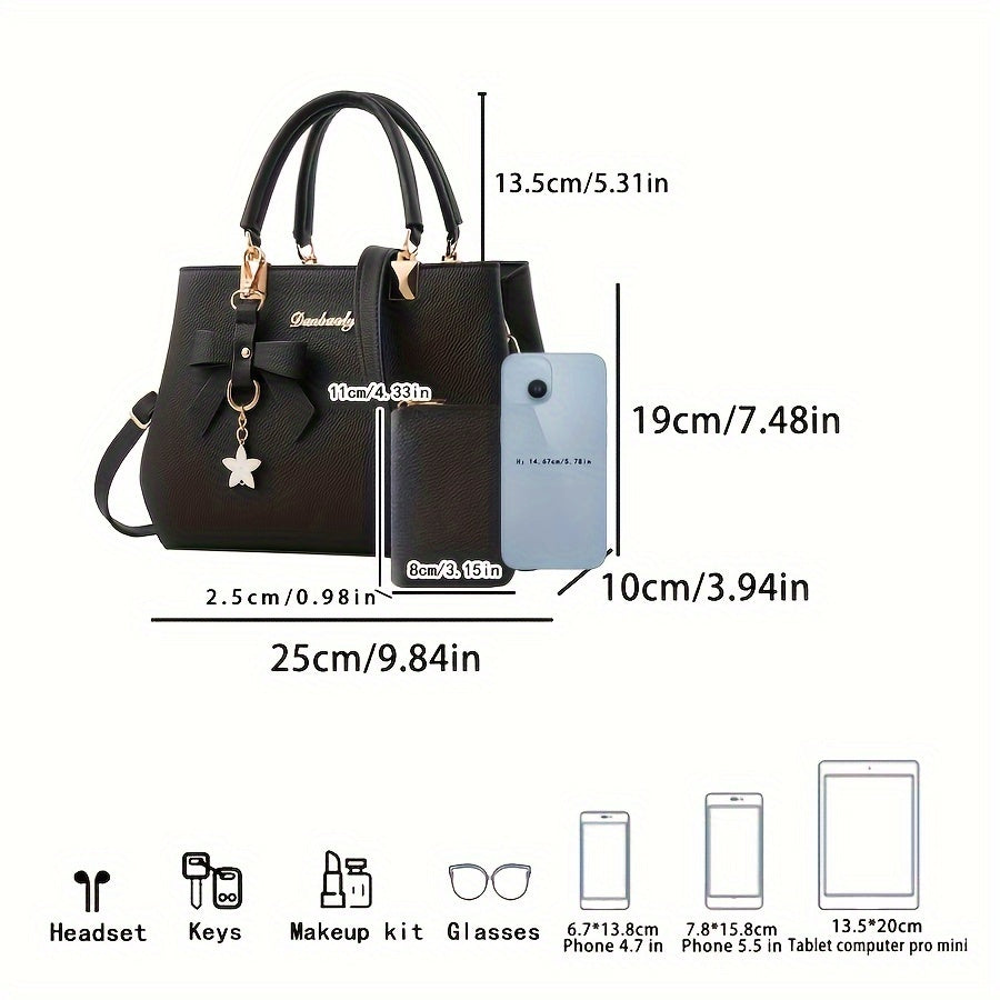 Fashionable Women'S Handbag | Trendy Crossbody Design with Coin Purse, Elegant Style, Adjustable Strap, Zipper Closure, Solid Color