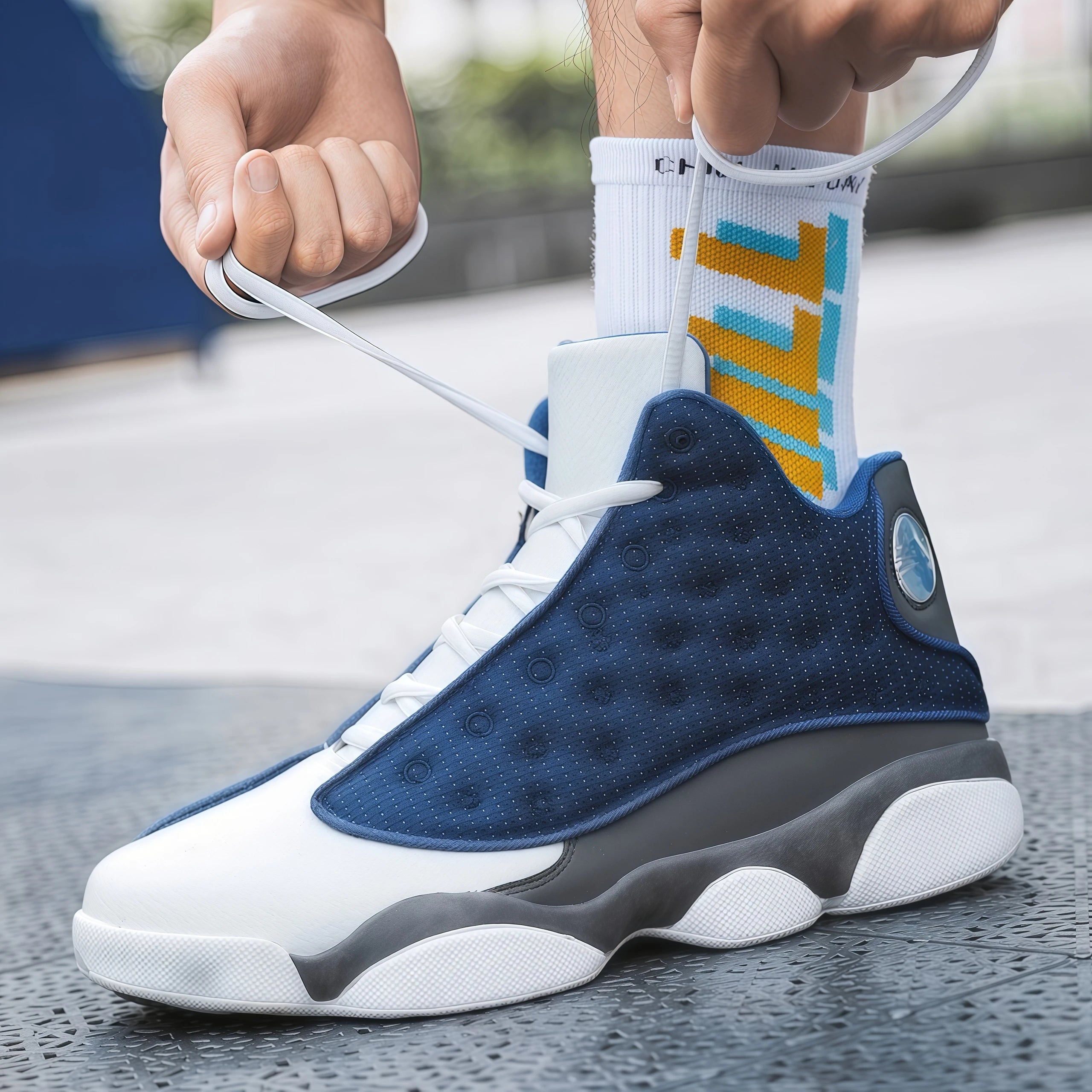 Black White Panda High-Top Basketball Shoes Couples Trendy Casual Microfiber Mesh Upper Non-Slip Rubber Outsole Front Laces