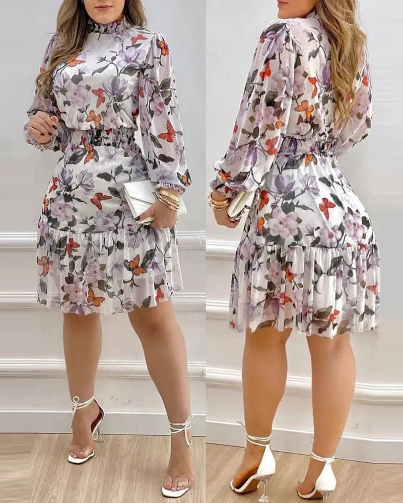 2026 Women Dresses Fashion Casual Dress Women Floral Printed Maxi Women Dresses Sundress