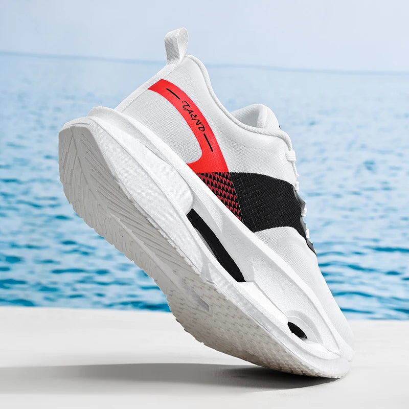 2026 NEW LEAO Minimal Sneaker Track Trail Fabric Air Mesh Athletic Low-top Lace up Sport Light-weight Breathable Men's Road