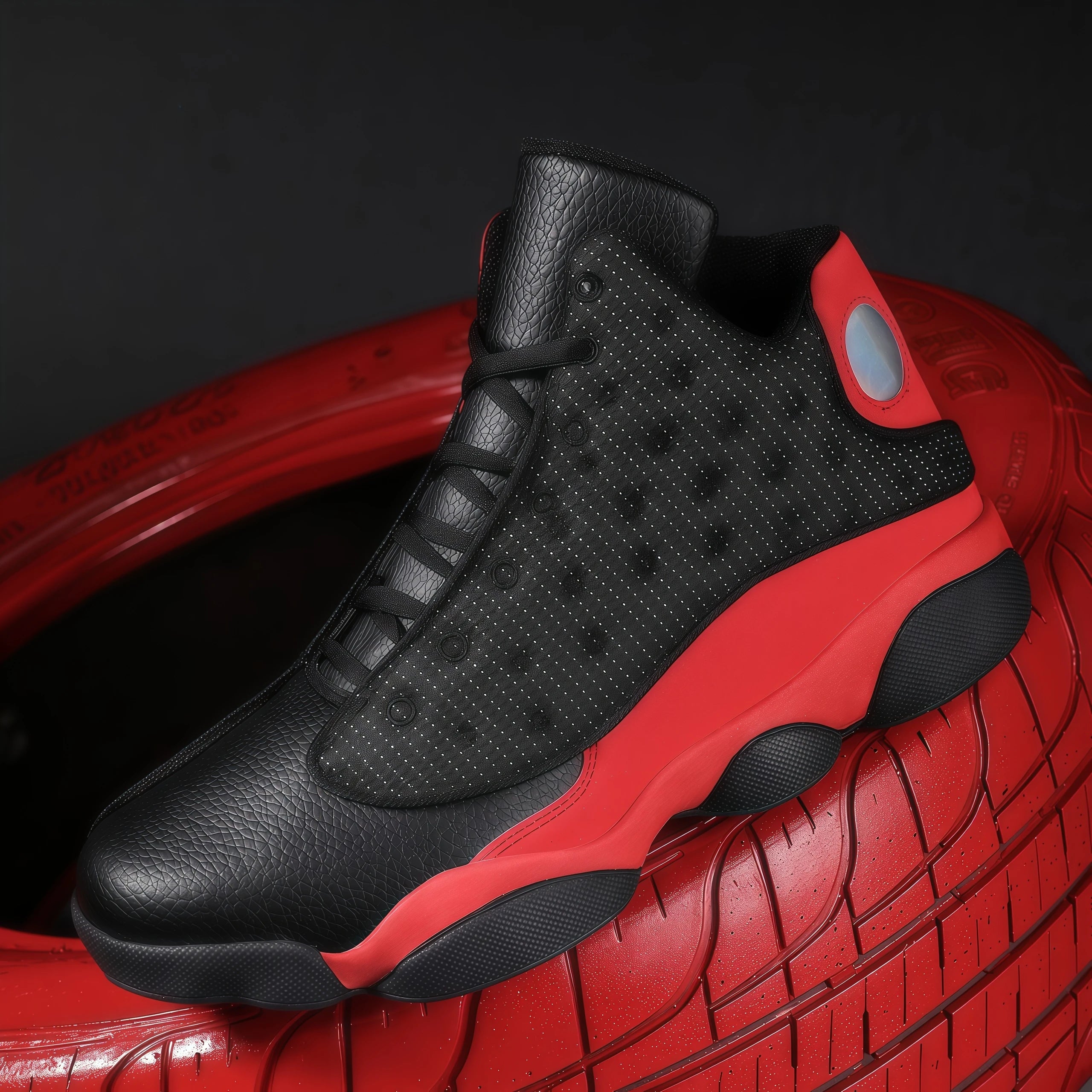 Black White Panda High-Top Basketball Shoes Couples Trendy Casual Microfiber Mesh Upper Non-Slip Rubber Outsole Front Laces