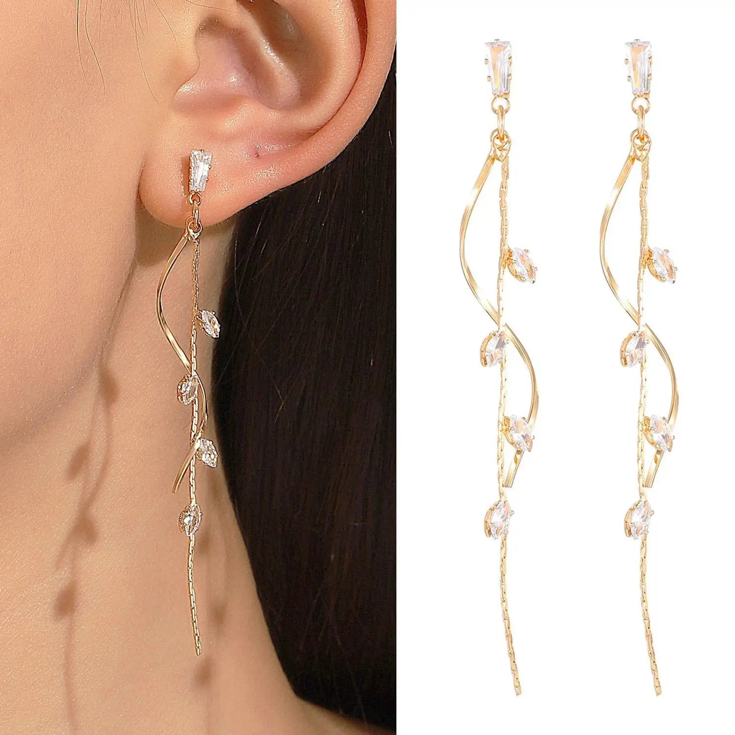 925 Silver Needle Korean Fashion Long Chain Tassel Earrings For Women Metal Earing Jewelry 2026 Trending Women's Drop Earrings