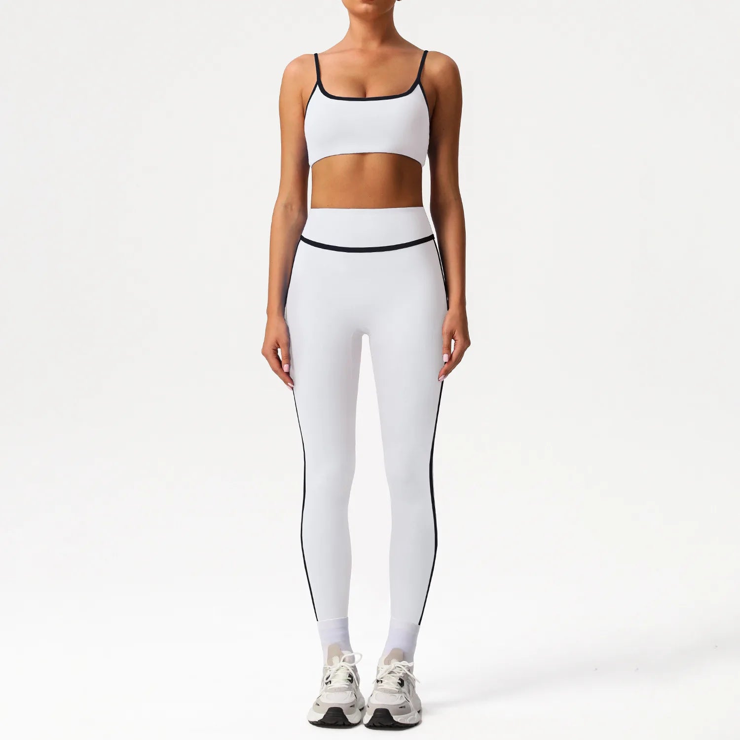 2PCS Sports Set Gym Set Yoga Suit Women Tracksuit Running Workout Clothes Long Sleeve Sports Bra Women's Sportswear Yoga Wear