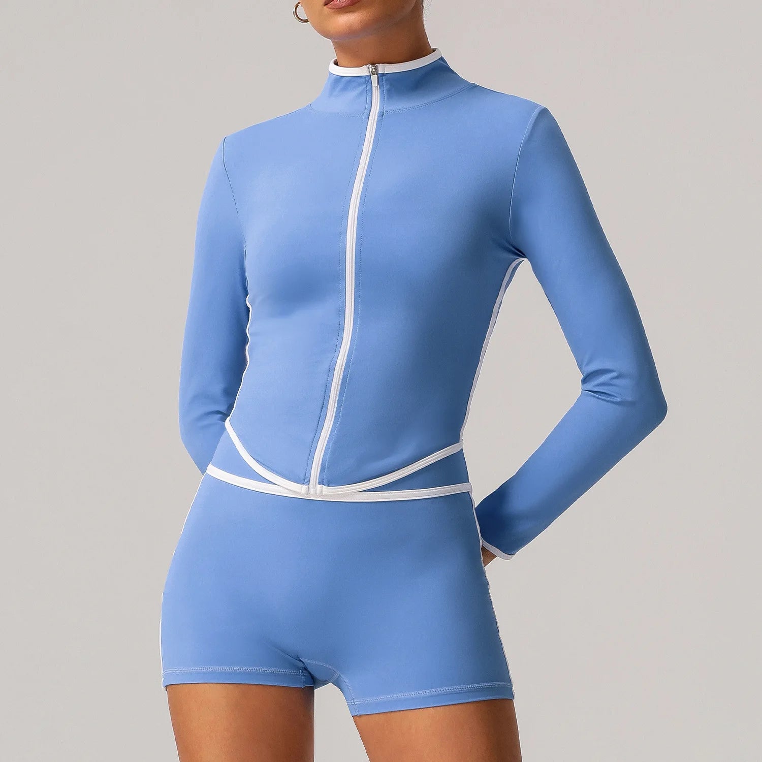 2PCS Sports Set Gym Set Yoga Suit Women Tracksuit Running Workout Clothes Long Sleeve Sports Bra Women's Sportswear Yoga Wear