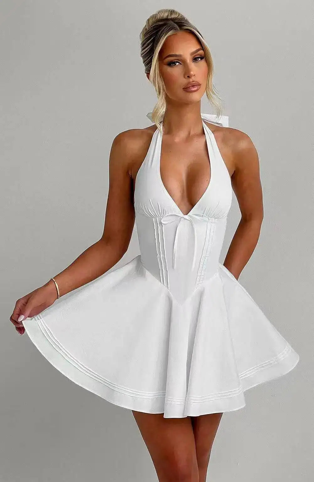 Avrilyaan Off Shoulder Backless Sexy A-line Dress Women 2025 Elegant Party Dress Strapless Bodycon Mini Summer Dress Vestidos