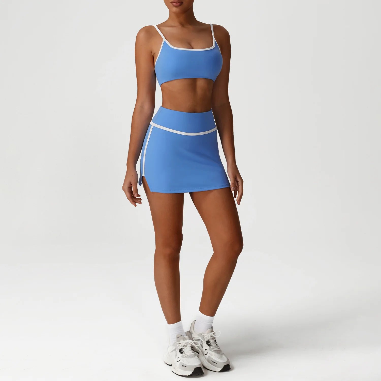 2PCS Sports Set Gym Set Yoga Suit Women Tracksuit Running Workout Clothes Long Sleeve Sports Bra Women's Sportswear Yoga Wear