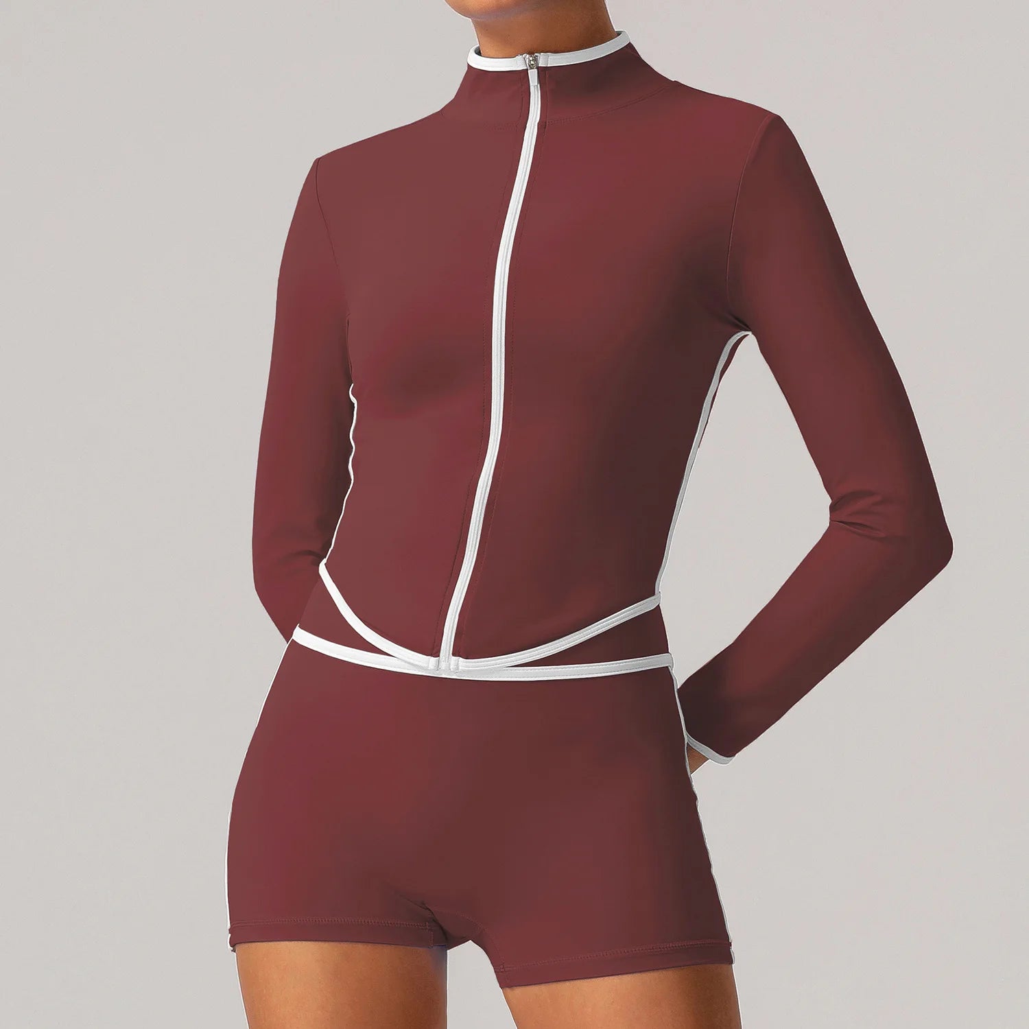 2PCS Sports Set Gym Set Yoga Suit Women Tracksuit Running Workout Clothes Long Sleeve Sports Bra Women's Sportswear Yoga Wear