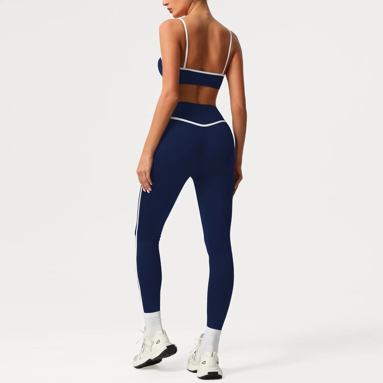 2PCS Sports Set Gym Set Yoga Suit Women Tracksuit Running Workout Clothes Long Sleeve Sports Bra Women's Sportswear Yoga Wear