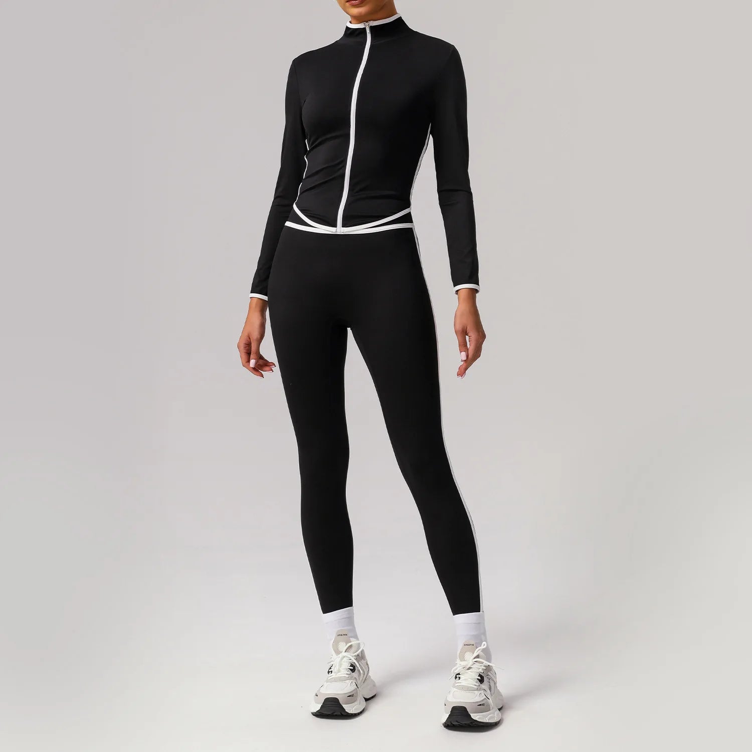 2PCS Sports Set Gym Set Yoga Suit Women Tracksuit Running Workout Clothes Long Sleeve Sports Bra Women's Sportswear Yoga Wear